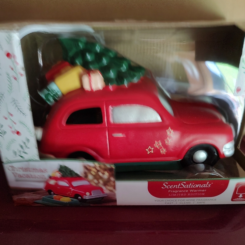 Red and Green Vintage Toy Car Holiday Edition